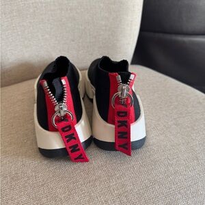 DKNY Black Knit Detail Sneakers